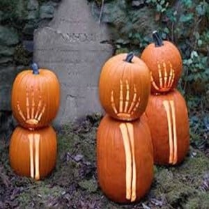 Pumpkin Skeleton Hands