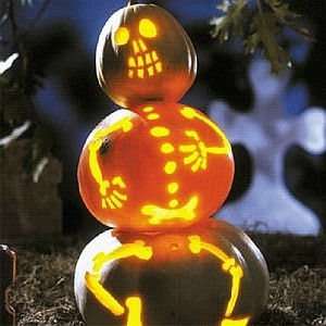 Jack-O-Lantern three Skeleton