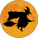 Witch and orange Moon